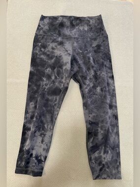 Lululemon Diamond Dye Black & Gray Active Leggings